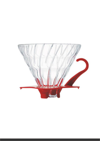 Hario V60 Glass Dripper 02 in Red