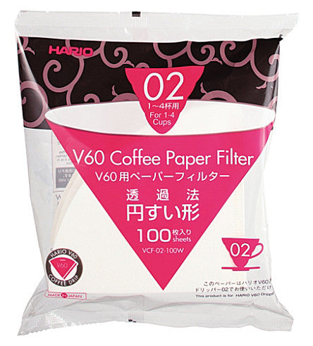 Hario V60 02 Filter Papers - 100 Pack